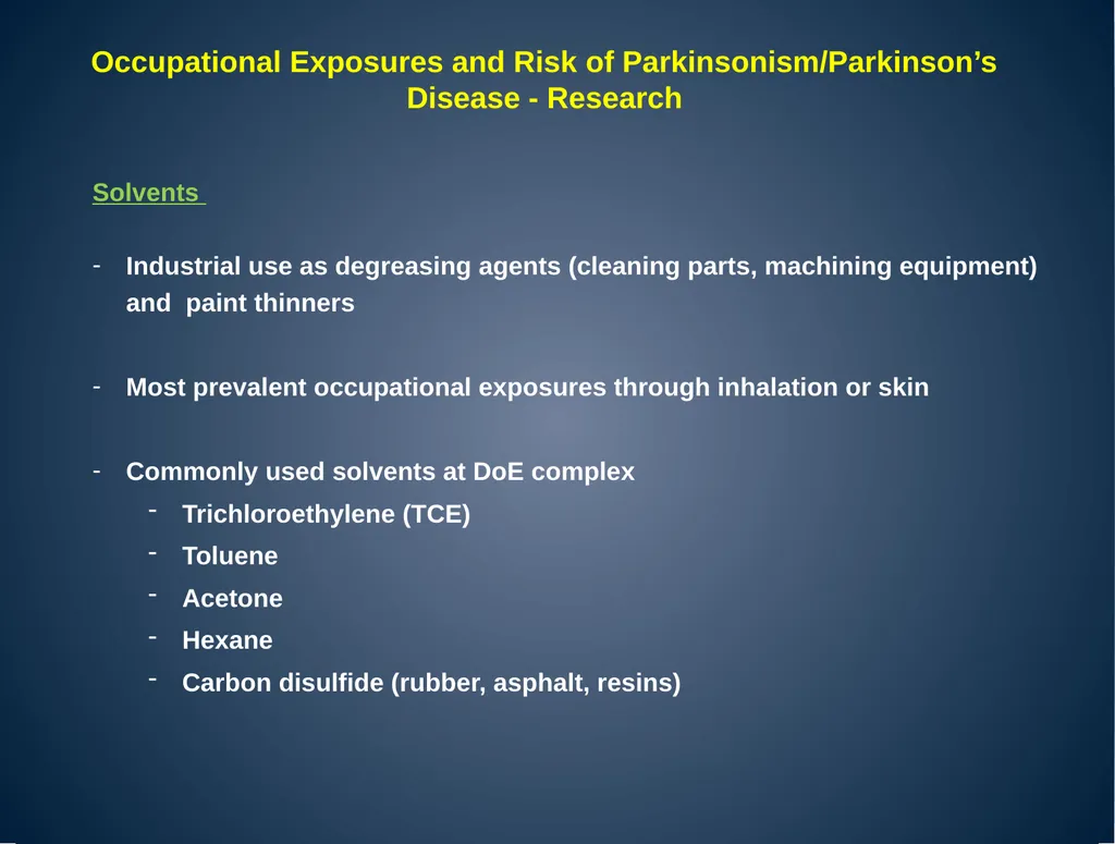 Parkinsonism and Parkinson’s Disease Advisory - slide 11 of 20