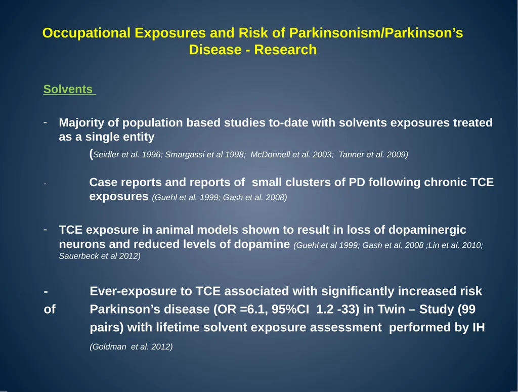 Parkinsonism and Parkinson’s Disease Advisory - slide 12 of 20