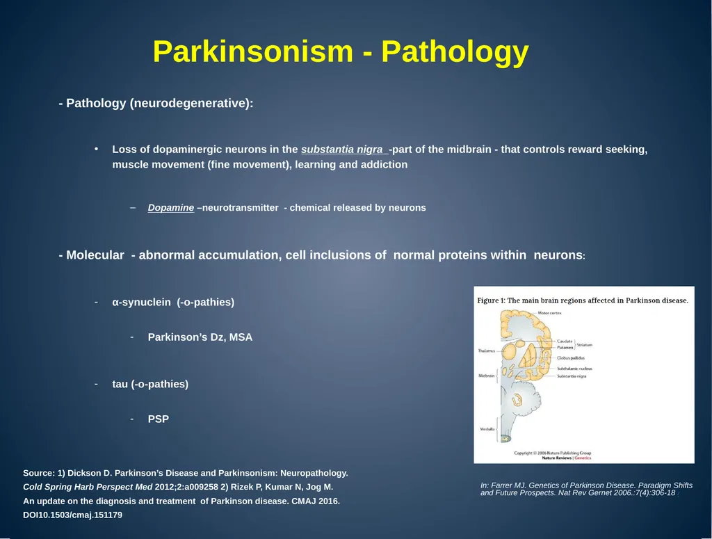 Parkinsonism and Parkinson’s Disease Advisory - slide 4 of 20