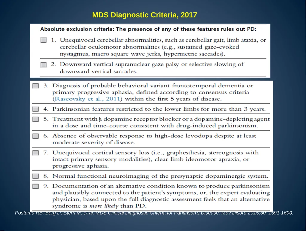 Parkinsonism and Parkinson’s Disease Advisory - slide 16 of 20