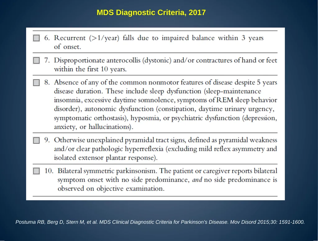 Parkinsonism and Parkinson’s Disease Advisory - slide 19 of 20