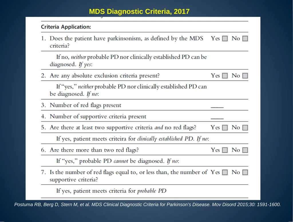 Parkinsonism and Parkinson’s Disease Advisory - slide 20 of 20