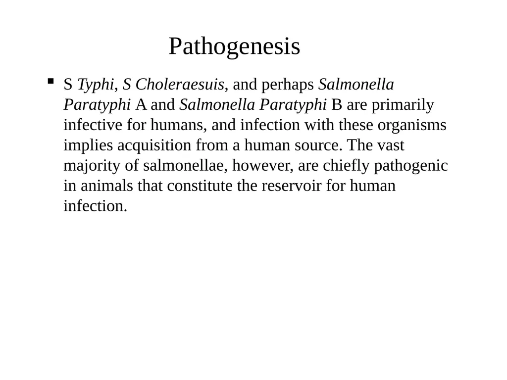Salmonellae are often pathogenic for humans or - slide 5 of 18