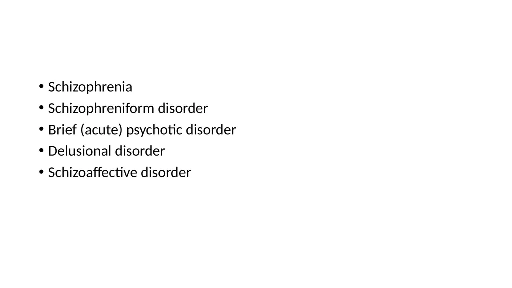Schizophrenia Spectrum and Other Psychotic - slide 2 of 27