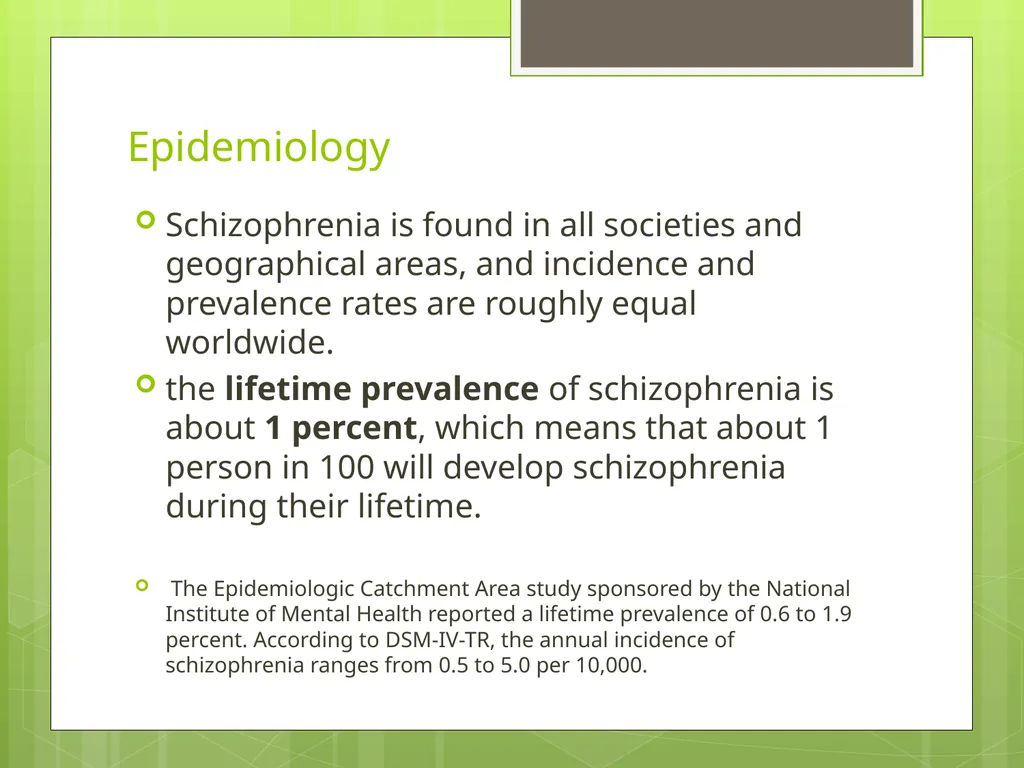 SCHIZOPHRENIA Presenter: Dr. Arpit Jaiswal - slide 8 of 46