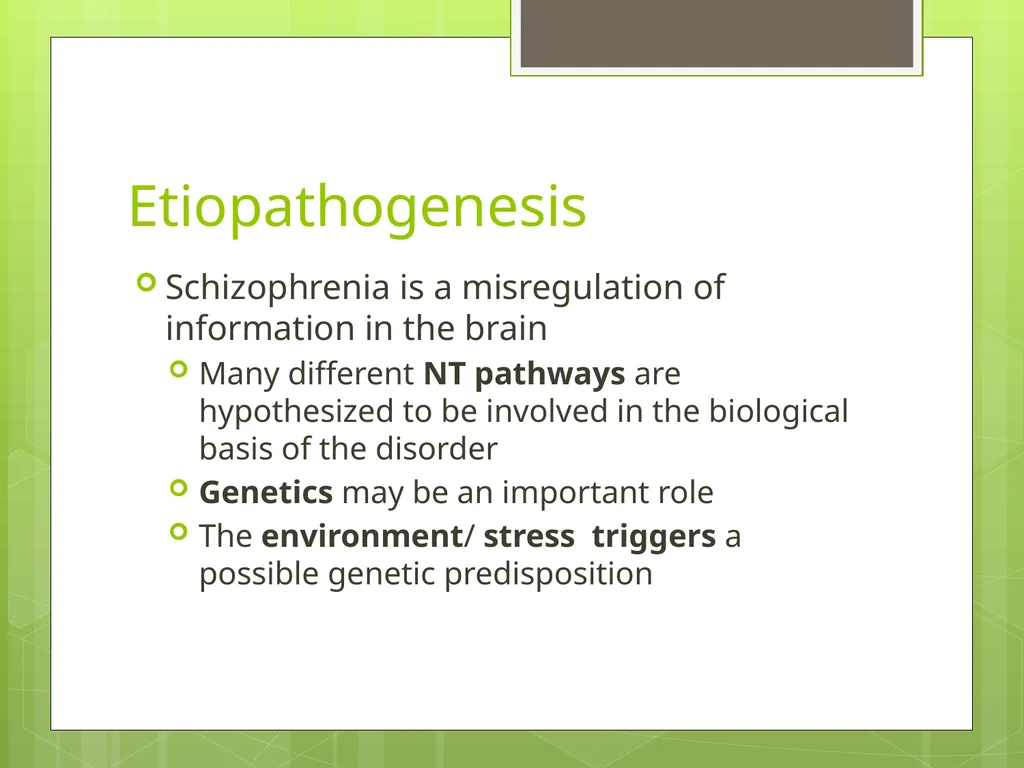 SCHIZOPHRENIA Presenter: Dr. Arpit Jaiswal - slide 14 of 46