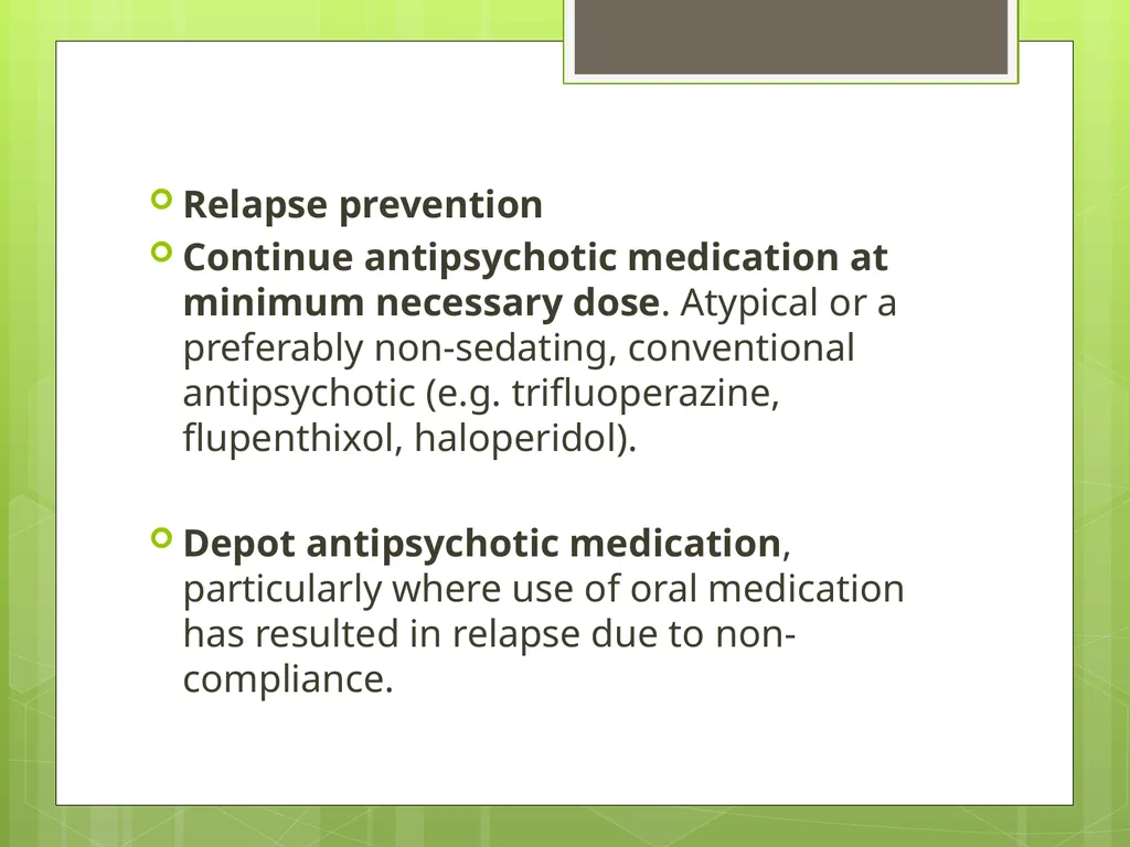 SCHIZOPHRENIA Presenter: Dr. Arpit Jaiswal - slide 42 of 46