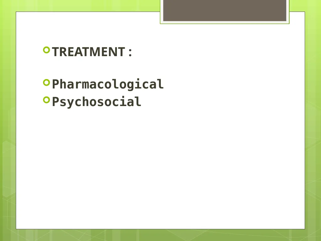 SCHIZOPHRENIA Presenter: Dr. Arpit Jaiswal - slide 38 of 46