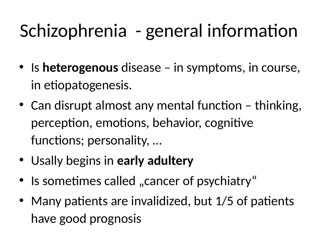 Schizophrenia and other psychotic disorders - slide 7 of 56