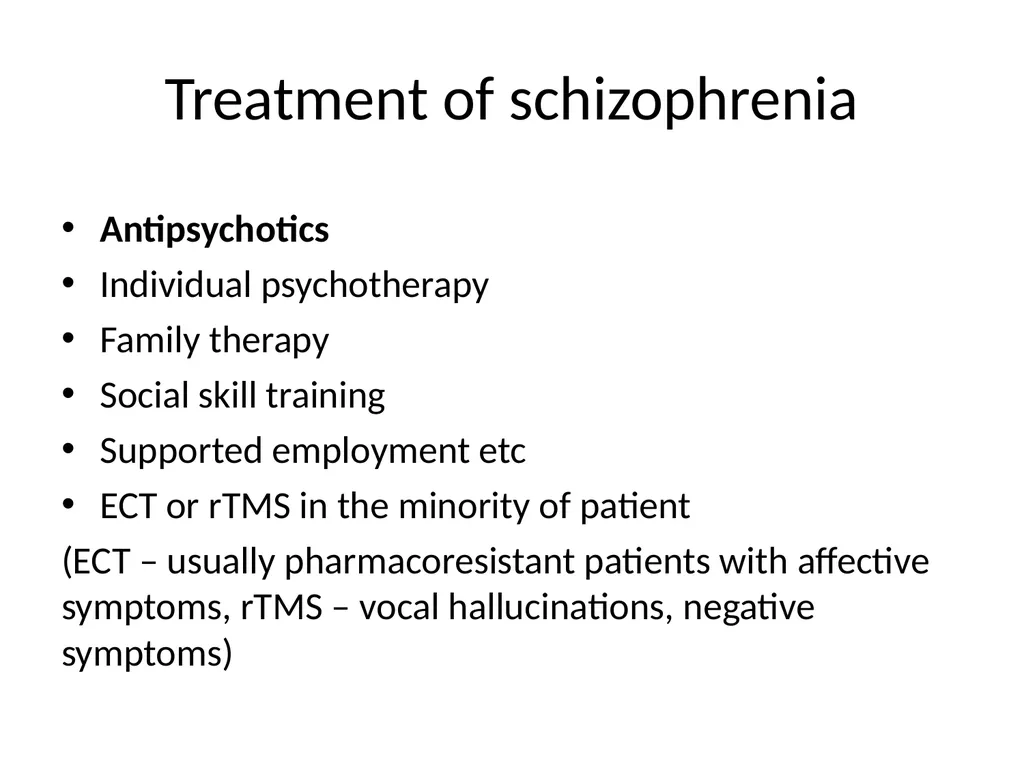 Schizophrenia and other psychotic disorders - slide 43 of 56