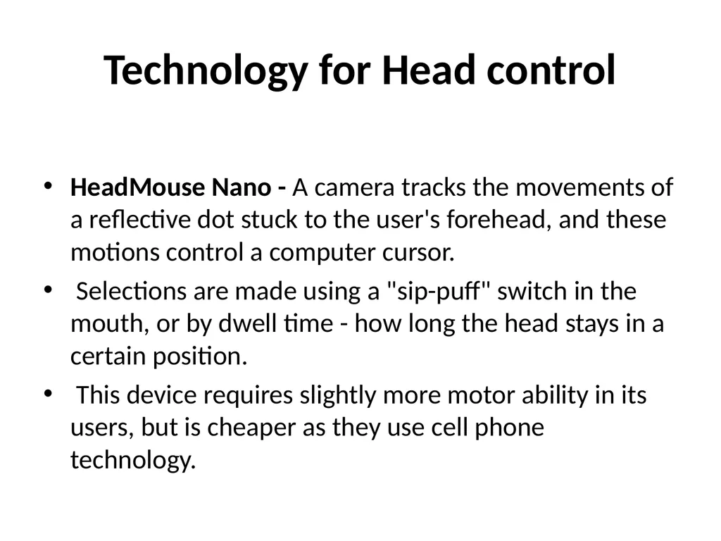 Assistive Technology for the Differently Abled for - slide 8 of 12