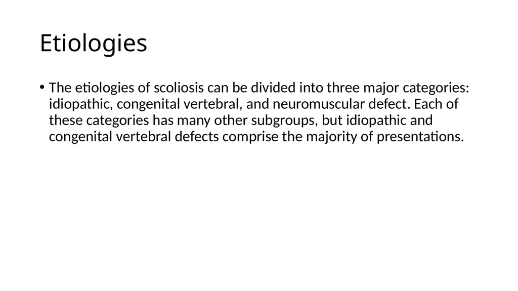 Scoliosis By Prof. Salah Hawas General description - slide 8 of 25