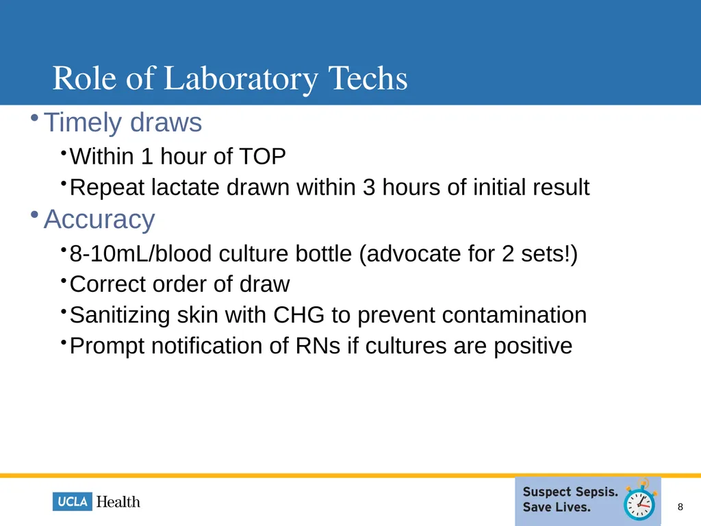 Sepsis: How Laboratory Can Help Mackenzie Roesti, - slide 8 of 9