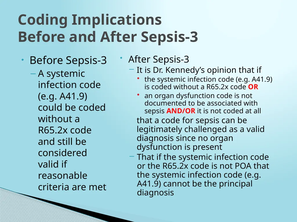 SEPSIS CDI and Coding Considerations Sepsis - slide 16 of 41