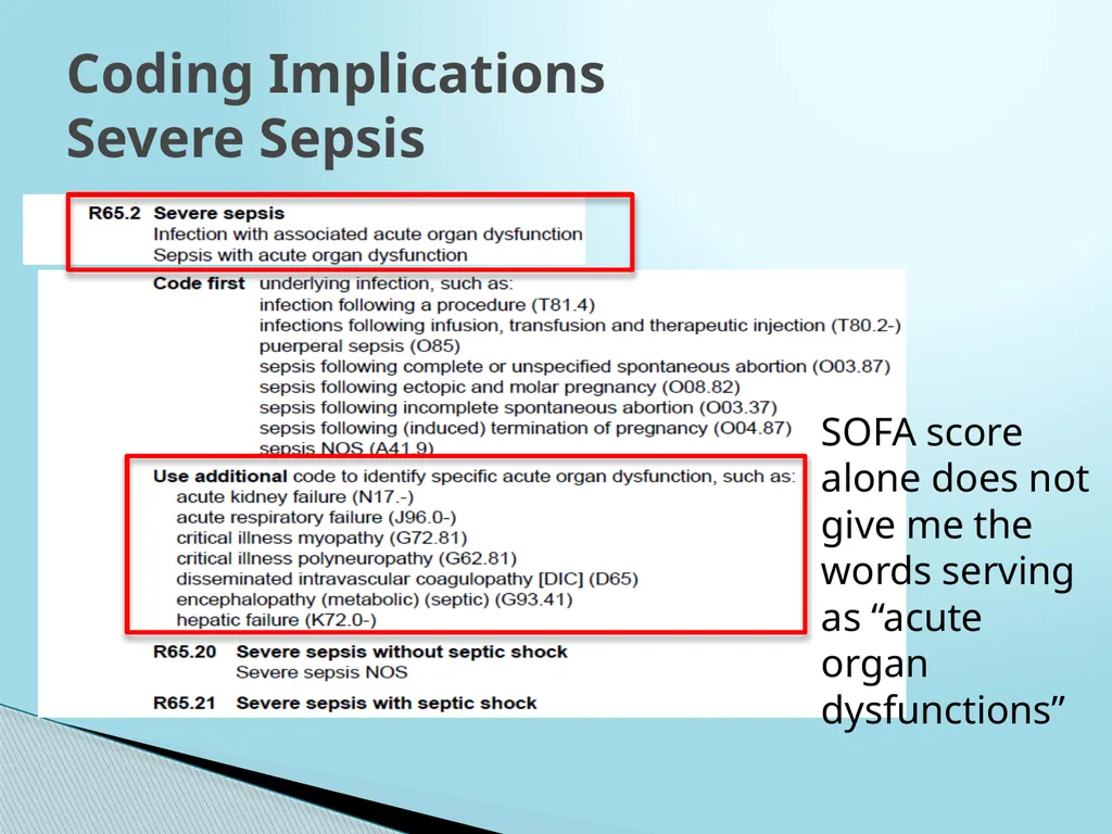 SEPSIS CDI and Coding Considerations Sepsis - slide 8 of 41