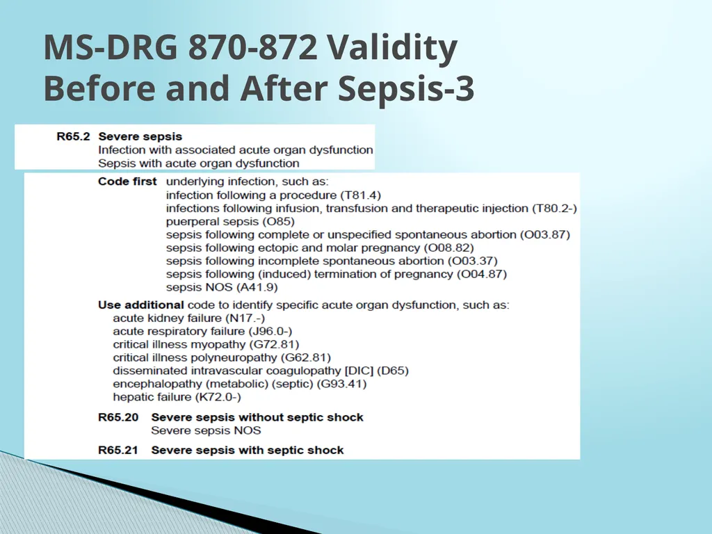 SEPSIS CDI and Coding Considerations Sepsis - slide 14 of 41