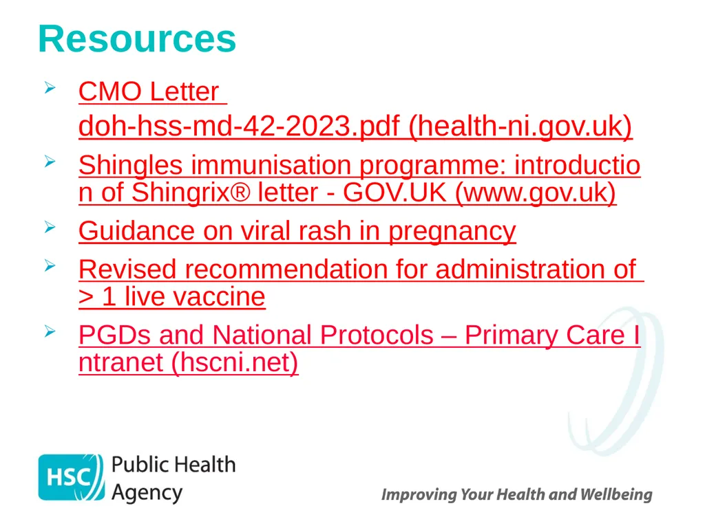 Shingles (Herpes Zoster) September 2023 Shingles - slide 38 of 39