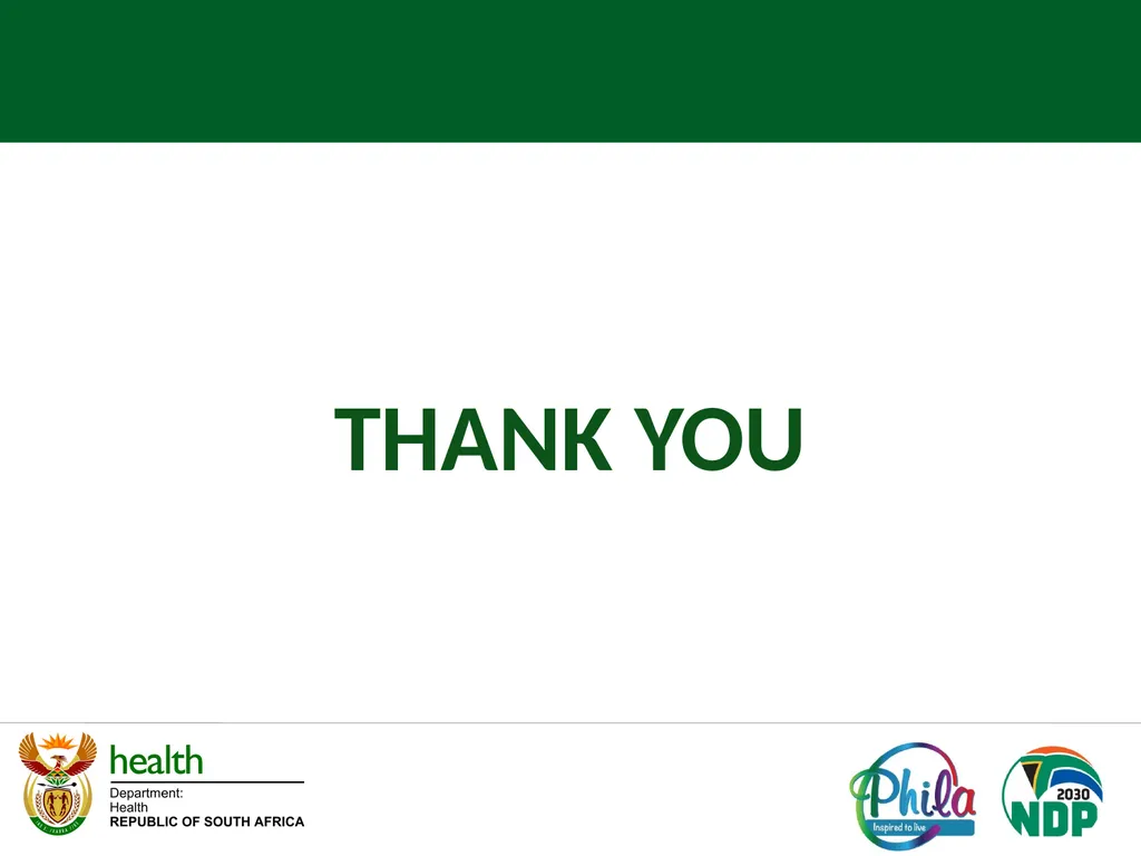 NATIONAL DEPARTMENT OF HEALTH Chapter 10: - slide 6 of 6