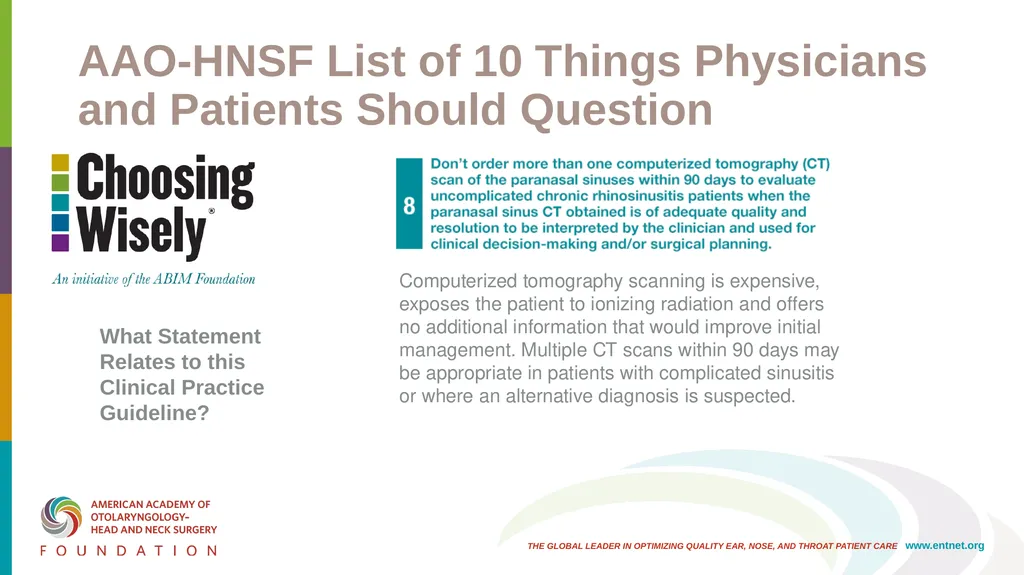 AAO-HNSF Clinical Practice Guideline: Adult - slide 53 of 55