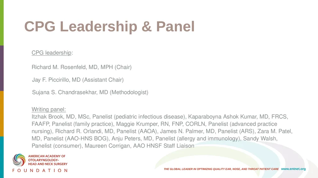 AAO-HNSF Clinical Practice Guideline: Adult - slide 7 of 55