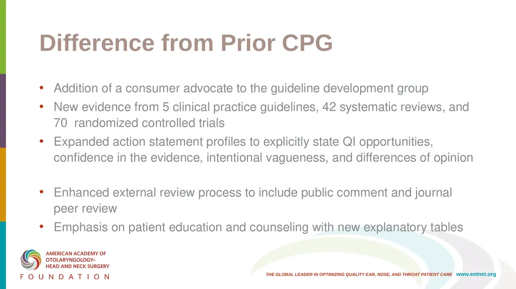 AAO-HNSF Clinical Practice Guideline: Adult - slide 9 of 55