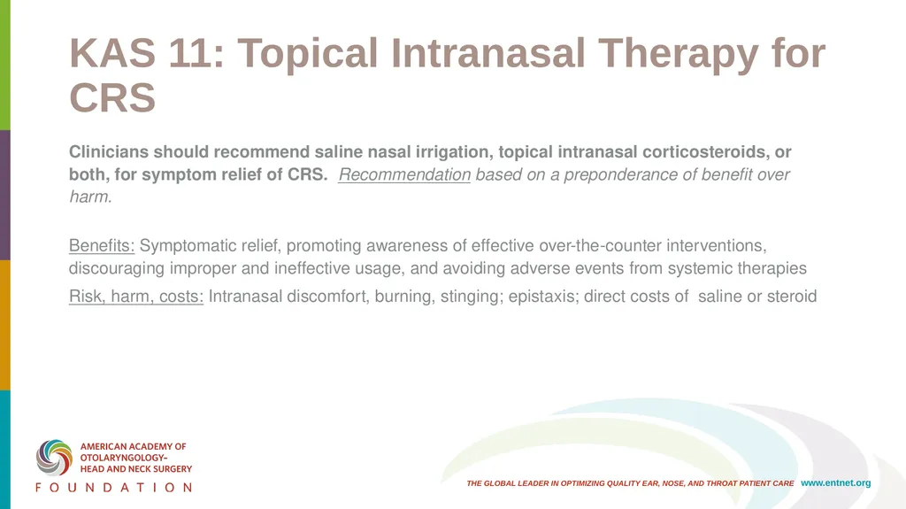 AAO-HNSF Clinical Practice Guideline: Adult - slide 40 of 55