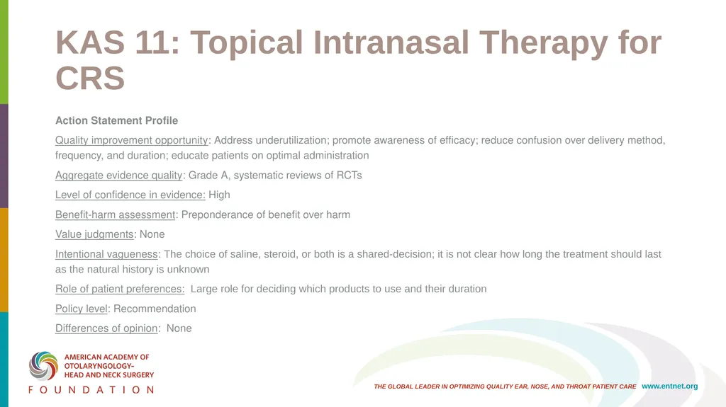 AAO-HNSF Clinical Practice Guideline: Adult - slide 41 of 55