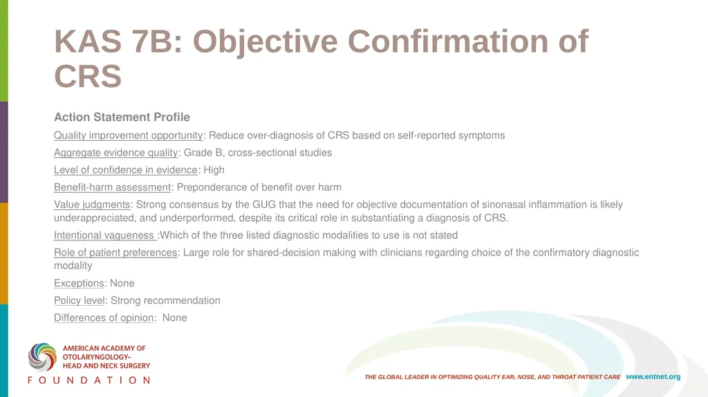 AAO-HNSF Clinical Practice Guideline: Adult - slide 33 of 55