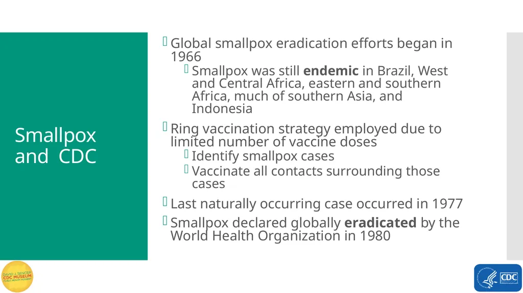 Smallpox Eradication Word Bank endemic eradicate - slide 5 of 16