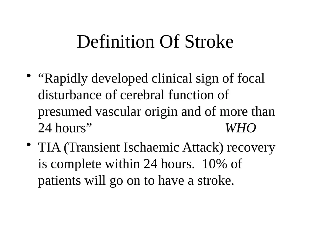 STROKE Dr Muhammah Ashraf Assistant Professor - slide 3 of 15
