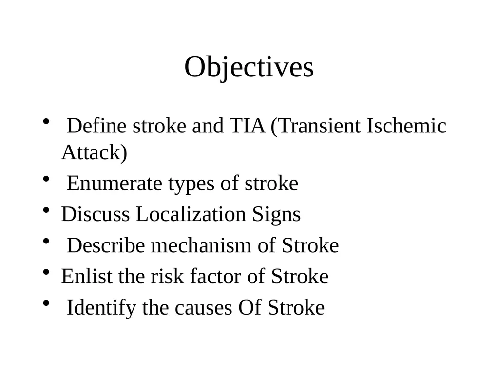 STROKE Dr Muhammah Ashraf Assistant Professor - slide 2 of 15