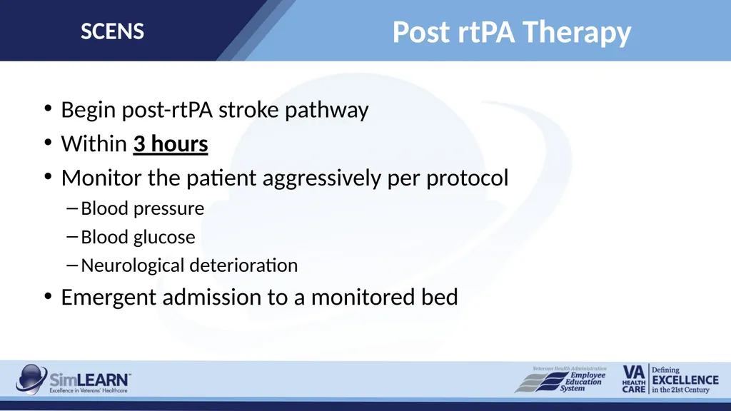 SCENS Stroke: Ischemic SCENS Learning Objectives - slide 15 of 20