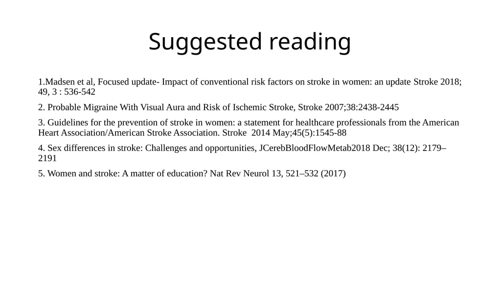 A typical stroke in a young female? Dr. Maha - slide 12 of 12