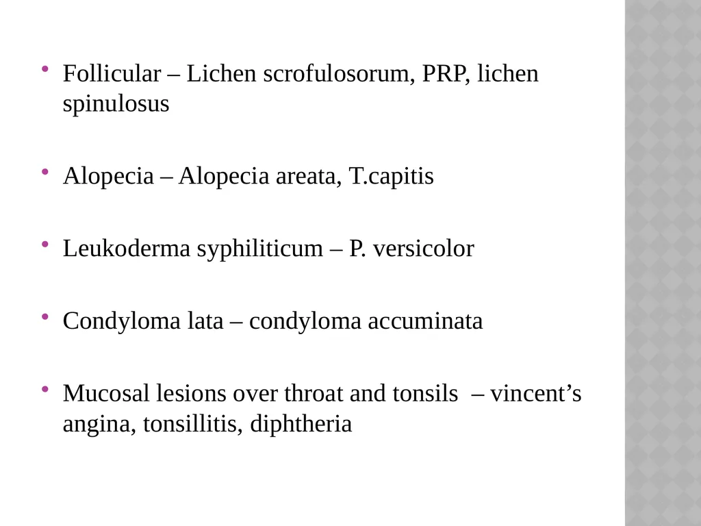 syphilis Learning points INTRODUCTION ETIOLOGY - slide 34 of 75