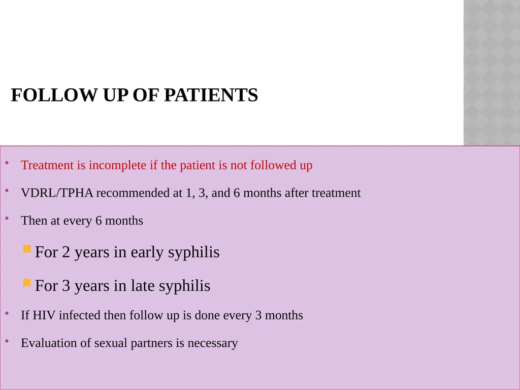 syphilis Learning points INTRODUCTION ETIOLOGY - slide 65 of 75