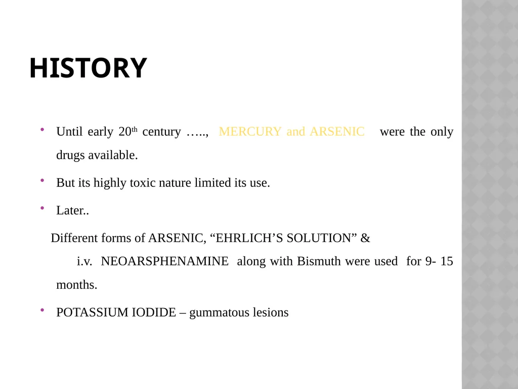 syphilis Learning points INTRODUCTION ETIOLOGY - slide 54 of 75