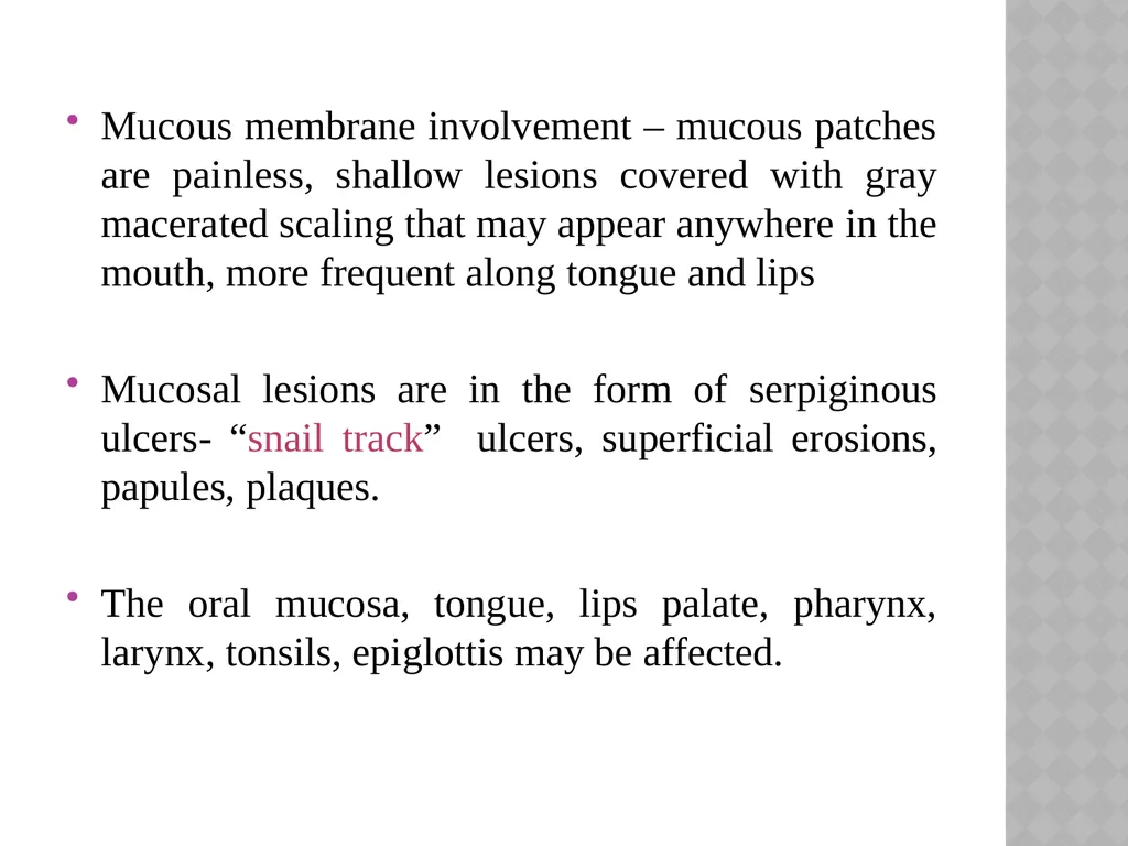 syphilis Learning points INTRODUCTION ETIOLOGY - slide 29 of 75