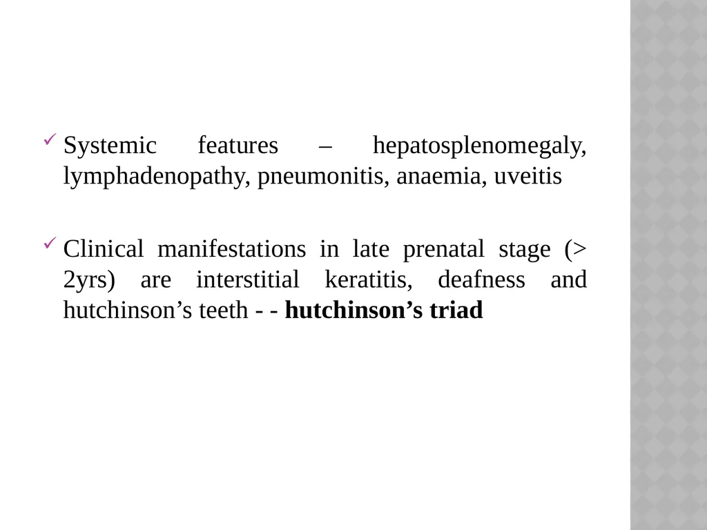 syphilis Learning points INTRODUCTION ETIOLOGY - slide 46 of 75