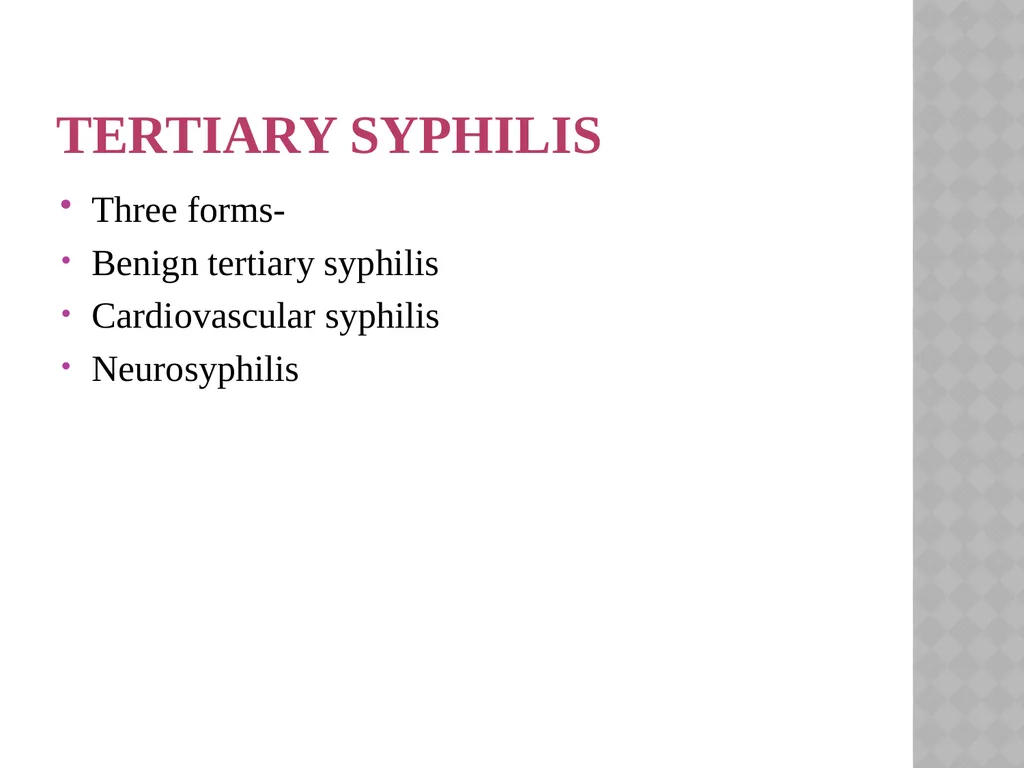 syphilis Learning points INTRODUCTION ETIOLOGY - slide 37 of 75