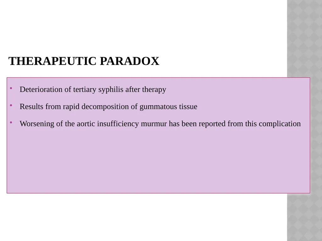syphilis Learning points INTRODUCTION ETIOLOGY - slide 61 of 75