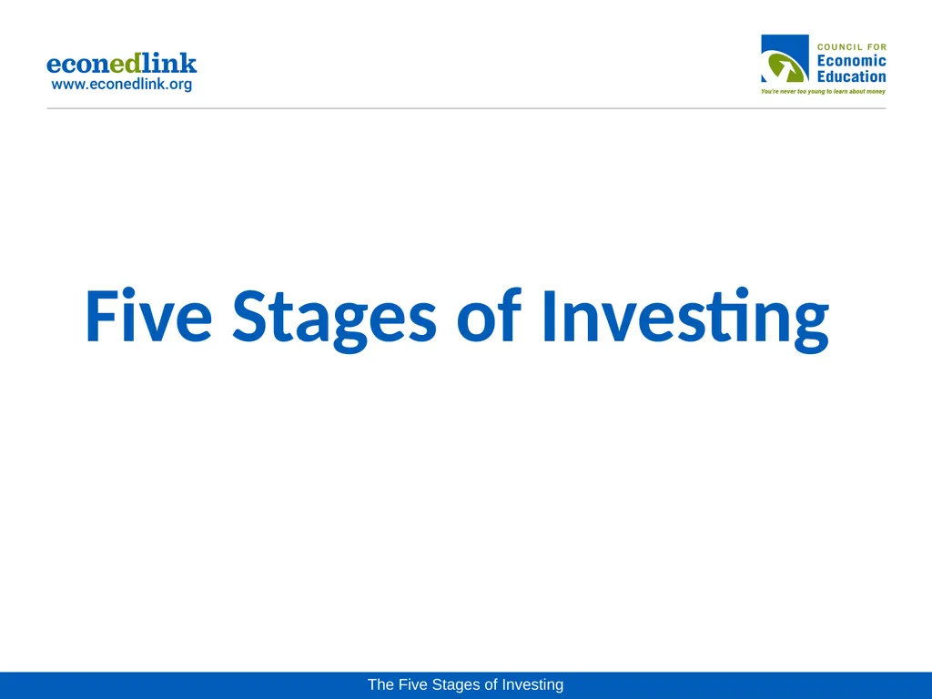 Five Stages of Investing Table 1 Table 2 Step 1