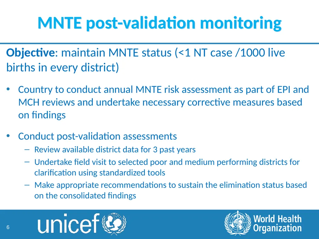 1 Maintaining Maternal & Neonatal Tetanus - slide 6 of 19