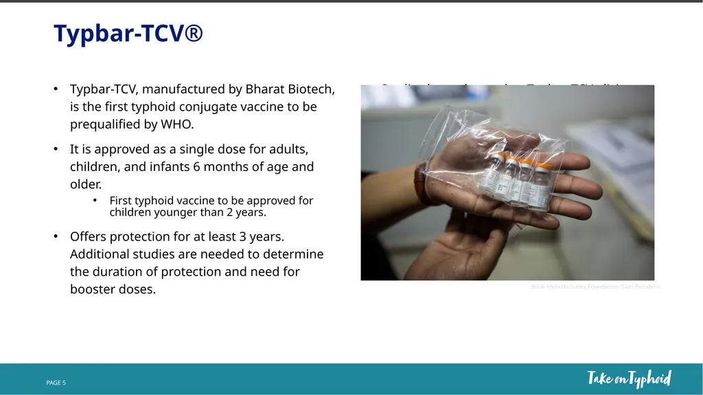 Take on Typhoid core slides NAME TITLE DATE - slide 5 of 9