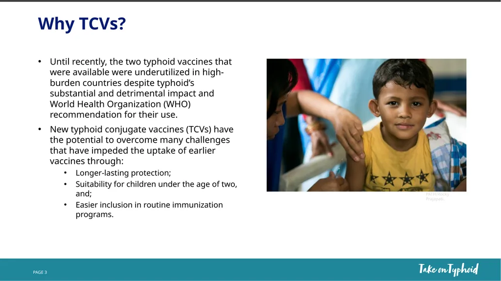 Take on Typhoid core slides NAME TITLE DATE - slide 3 of 9