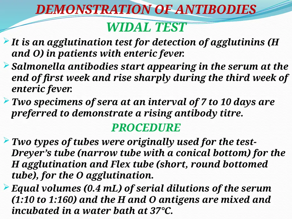 ENTERIC FEVER INTRODUCTION The enteric fever is a - slide 18 of 26