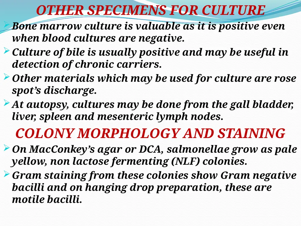 ENTERIC FEVER INTRODUCTION The enteric fever is a - slide 15 of 26