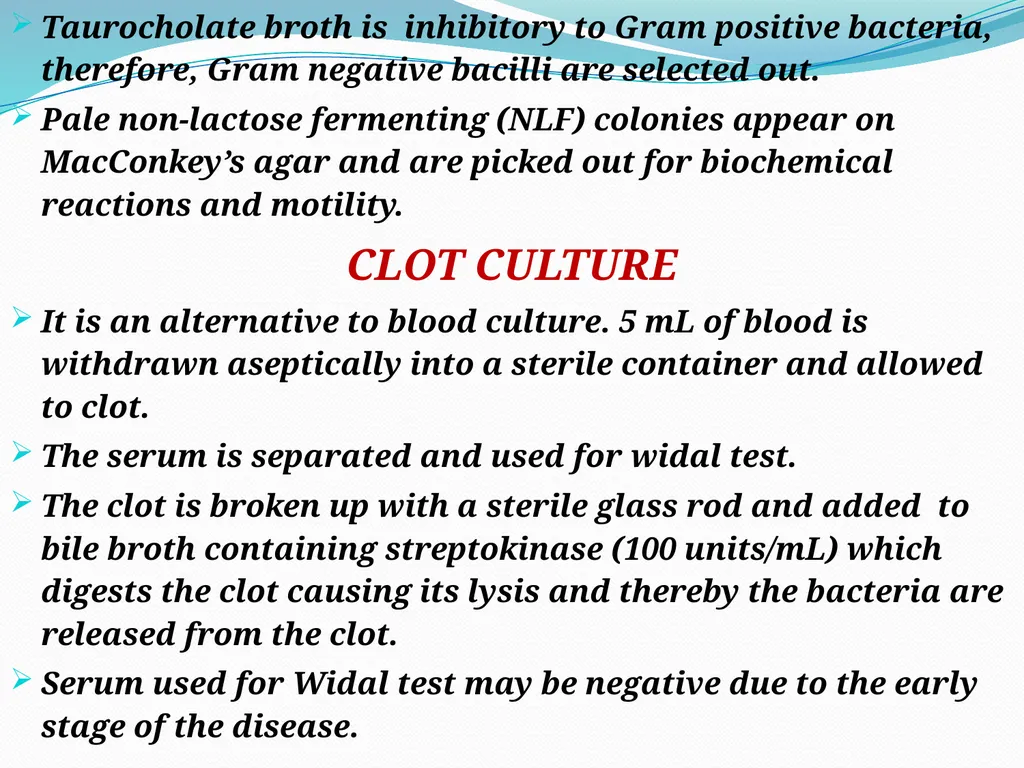 ENTERIC FEVER INTRODUCTION The enteric fever is a - slide 12 of 26