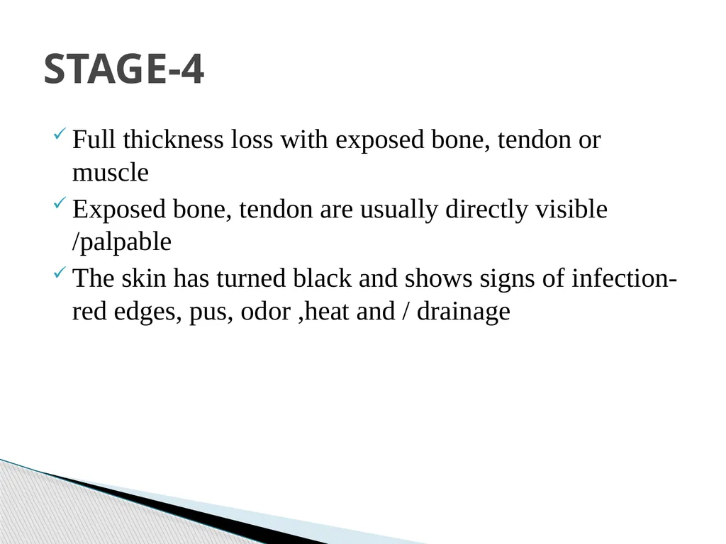 PRESSURE ULCER/BED SORE/DECUBITUS ULCER MS.DEBBY - slide 22 of 48