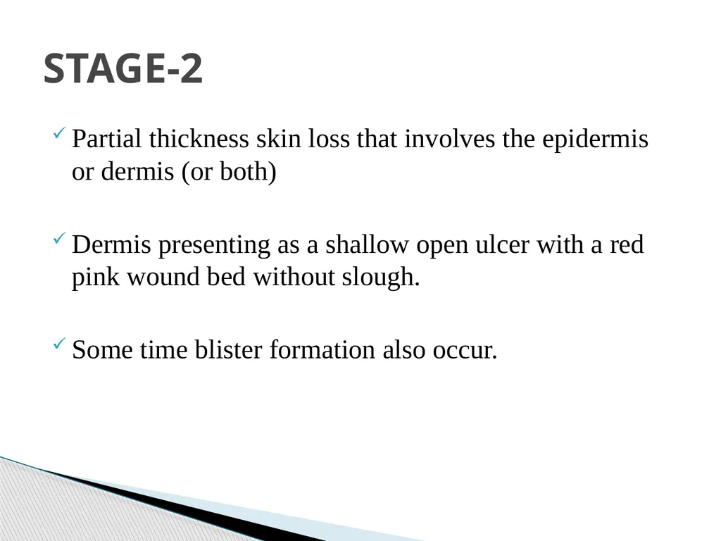 PRESSURE ULCER/BED SORE/DECUBITUS ULCER MS.DEBBY - slide 18 of 48