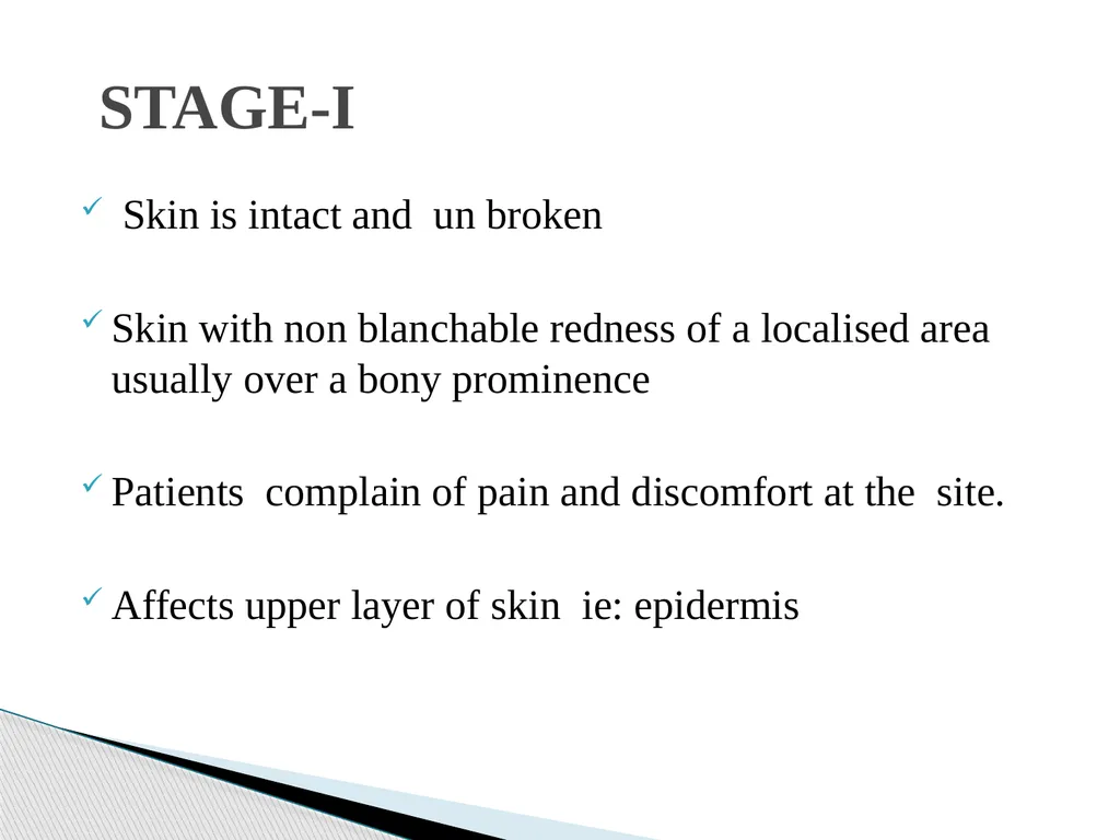 PRESSURE ULCER/BED SORE/DECUBITUS ULCER MS.DEBBY - slide 16 of 48